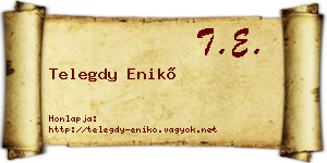 Telegdy Enikő névjegykártya