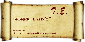 Telegdy Enikő névjegykártya